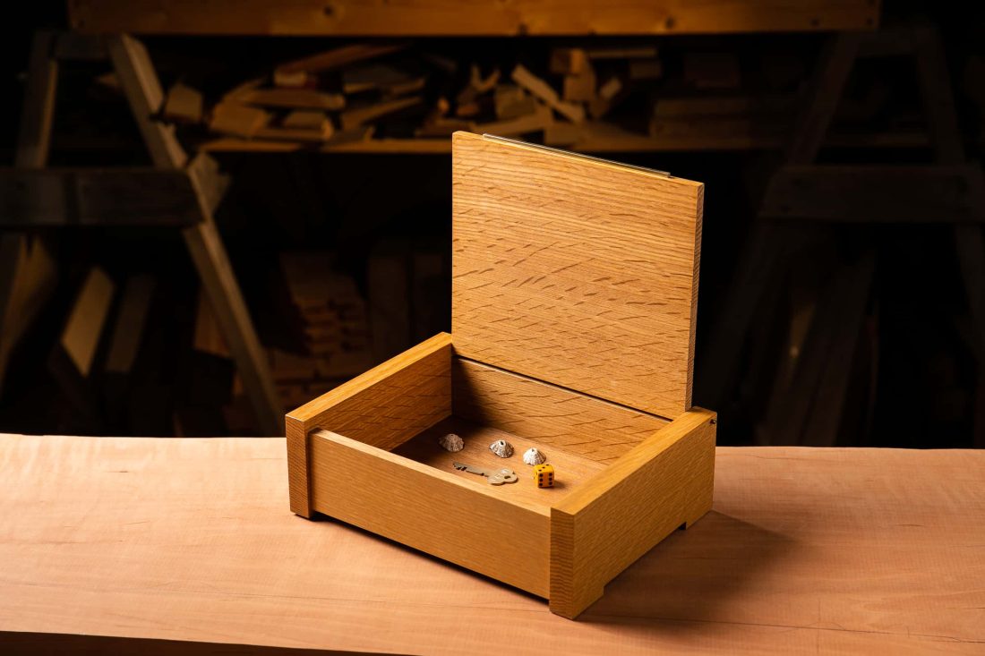 Gold Oak Jewelry Box