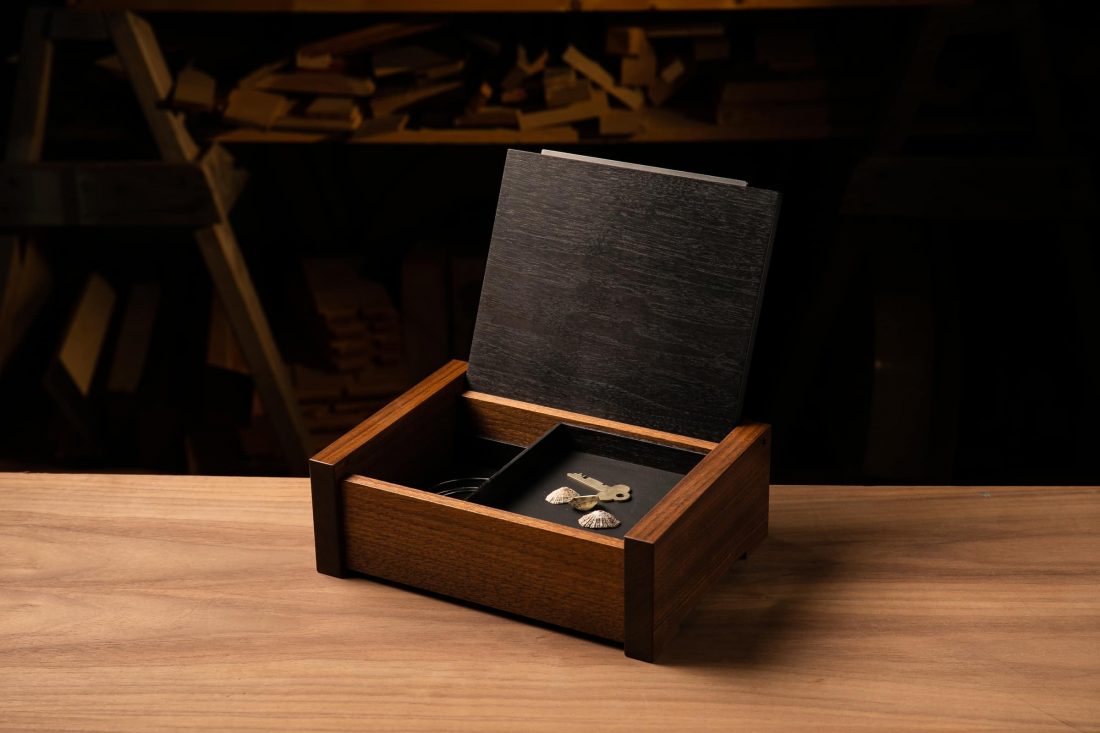 Walnut Jewelry Box: Black Equation