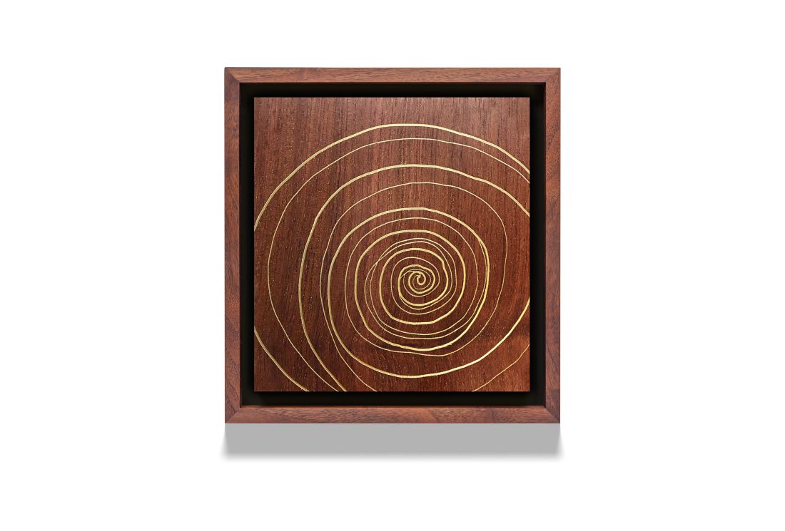 Bubinga Spiral wood drawing
